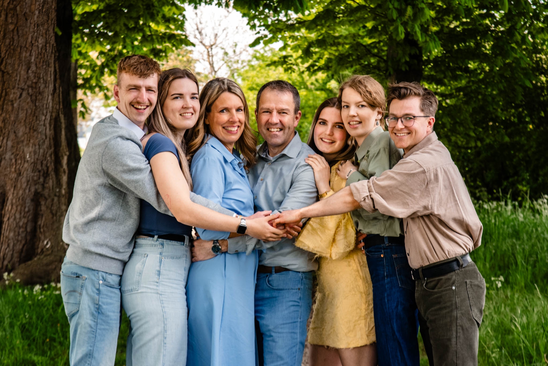 fotoshoot met het hele gezin