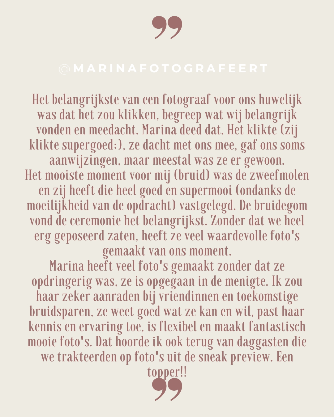 review van een bruidspaar